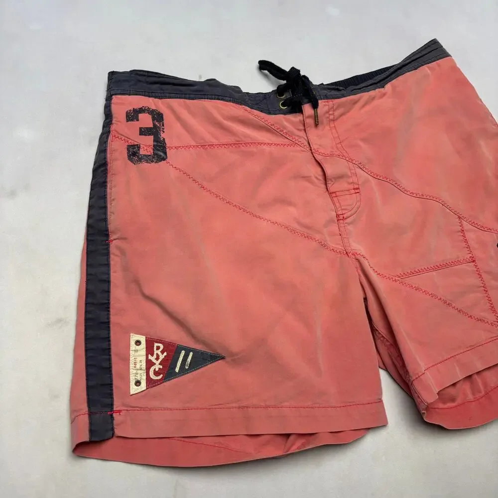 Vintage Polo Ralph Lauren Yacht Club RYC Big Pony Swim Shorts Men's Medium